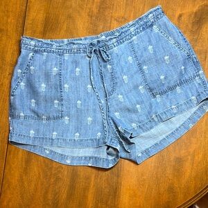 Rails Denim Shorts with Pineapple Pattern, M, EUC